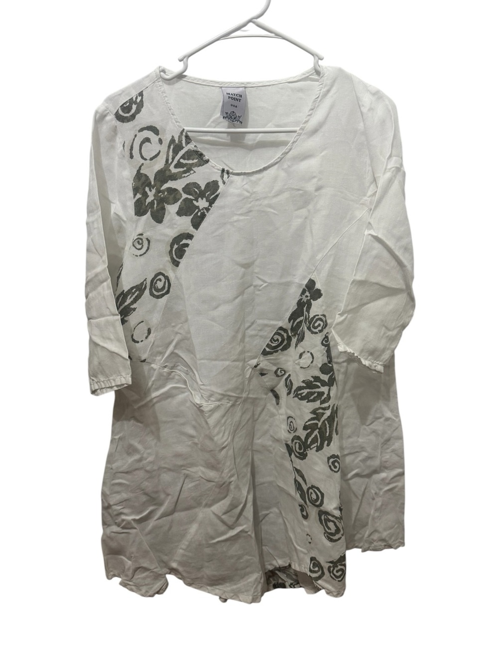 Match Point Linen Asymmetrical Tunic/Dress Size Small